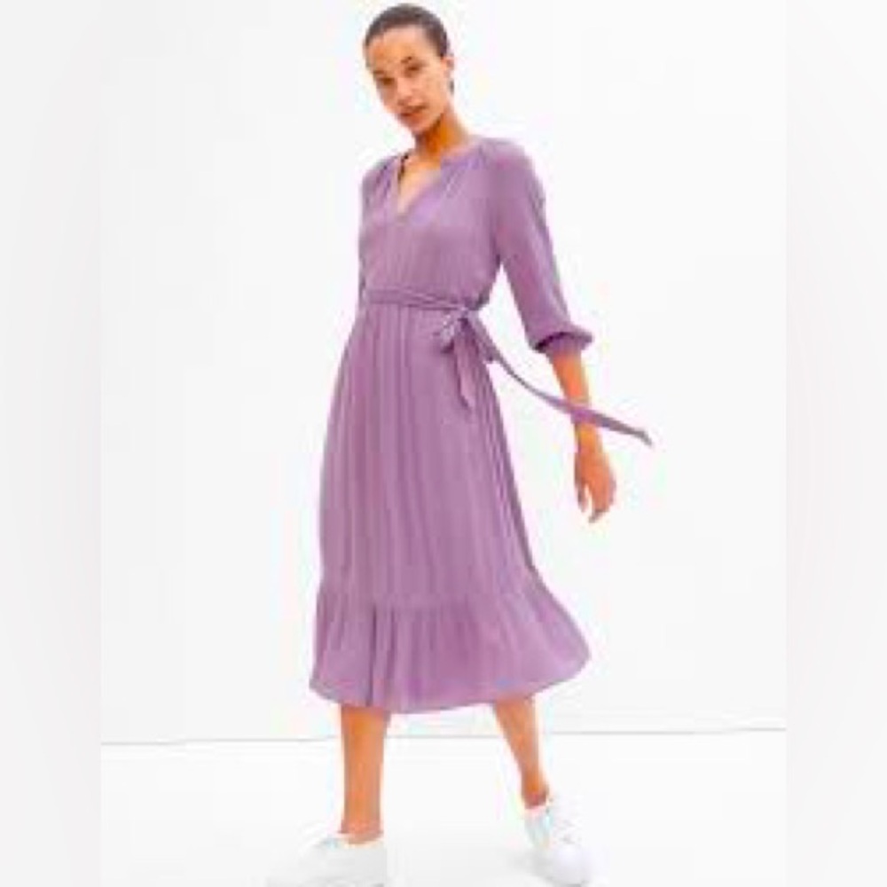 Splitneck Midi Dress , GAP FACTORY